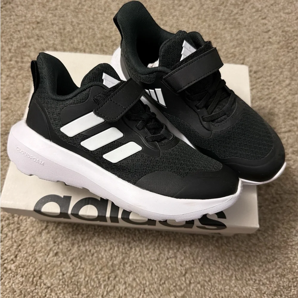 adidas Kids Black and White Sneakers - Picture 3 of 5